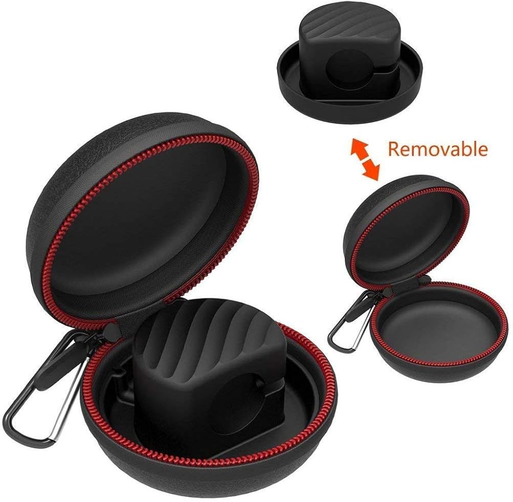 HASTHIP® Portable Waterproof Black Travel Case for Apple Watch Charger, EVA Charging Dock Holder for 38mm/42mm/40mm/44mm iWatch Series 5/4/3/2/1