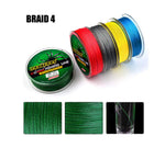 Strong Fishing Line, 0.50mm 80LB 100M PE 4 Strands Monofilament Braided Fishing Line Angling Accessory, Durable Fishing Line (Green, Max Tension 36.2KG)