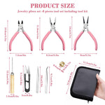 HASTHIP Jewelry Making Tool Set for DIY Crafts with Ergonomic Non Serrated Pliers | 8 Pieces