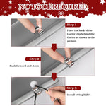 HASTHIP Christmas Light Clips for Outdoor Decorations with Drainage Slot | 50 Stainless Steel Wire Holders