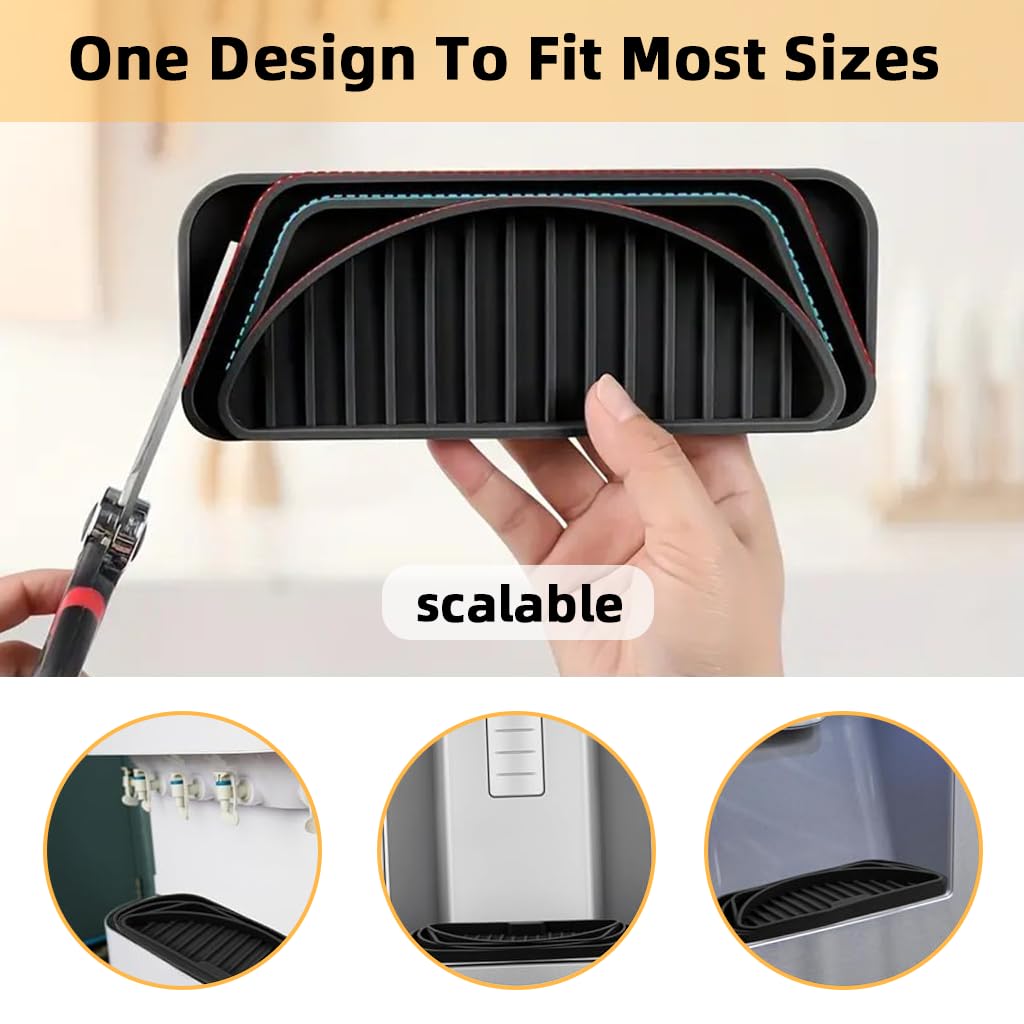 HASTHIP Water Dispenser Drip Tray for Coolers with Raised Edge 8.31 x 3.15 in Silicone Pad | Removable and Easy to Clean