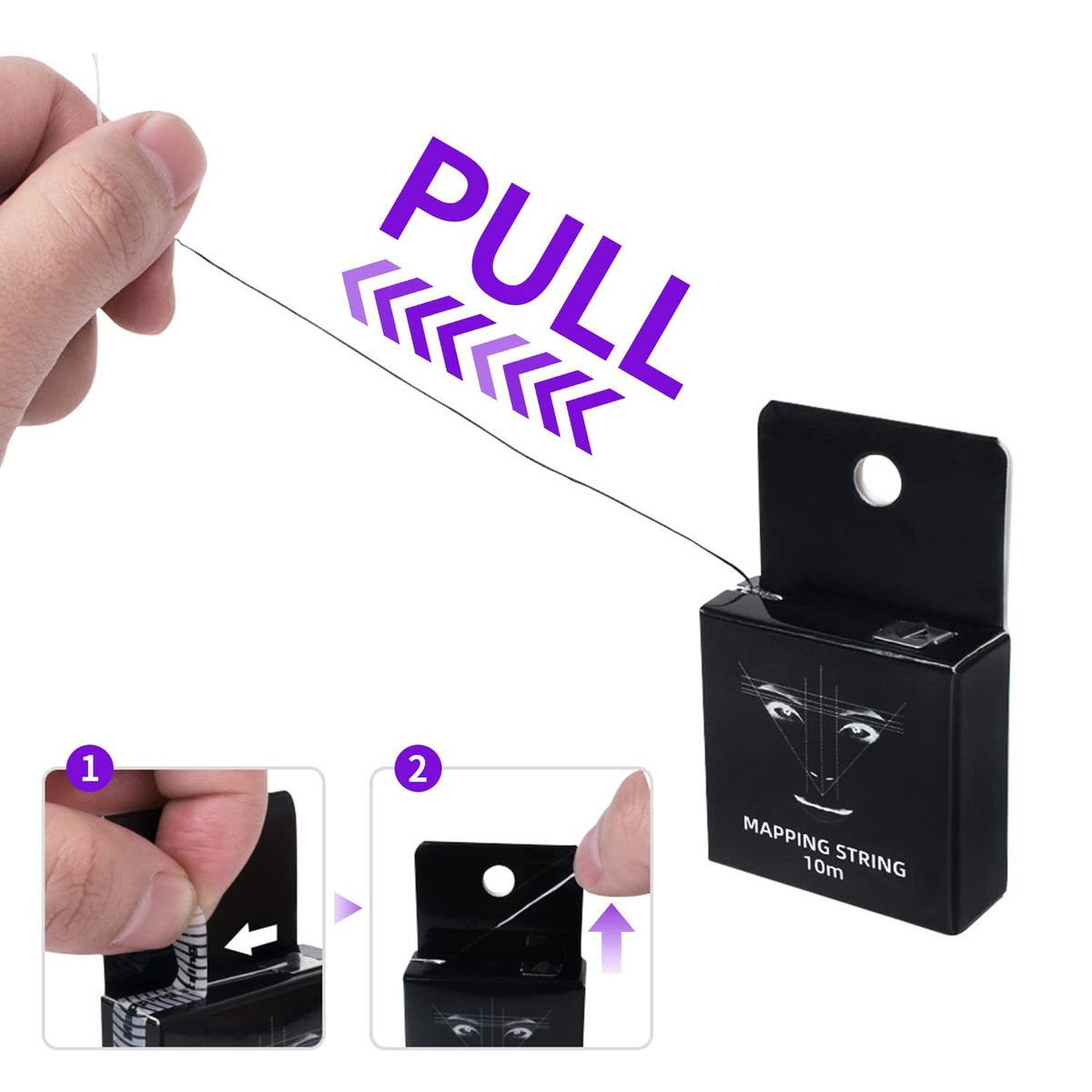 HASTHIP Mapping String for Microblading featuring Pre Coated Ink Tool | 3PCS Eyebrow Set