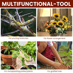 HASTHIP Grafting Cutter Tool for Fruit Trees and Flowers with 7.56 in Folding Design featuring Curved Steel Blade and Anti Slip Wooden Handle | Includes 1 Roll Grafting Tape