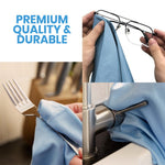 HASTHIP Microfiber Cleaning Cloths for Kitchen and Bathroom with Ultra Fine Fibers 6 Pcs 40x40cm Blue