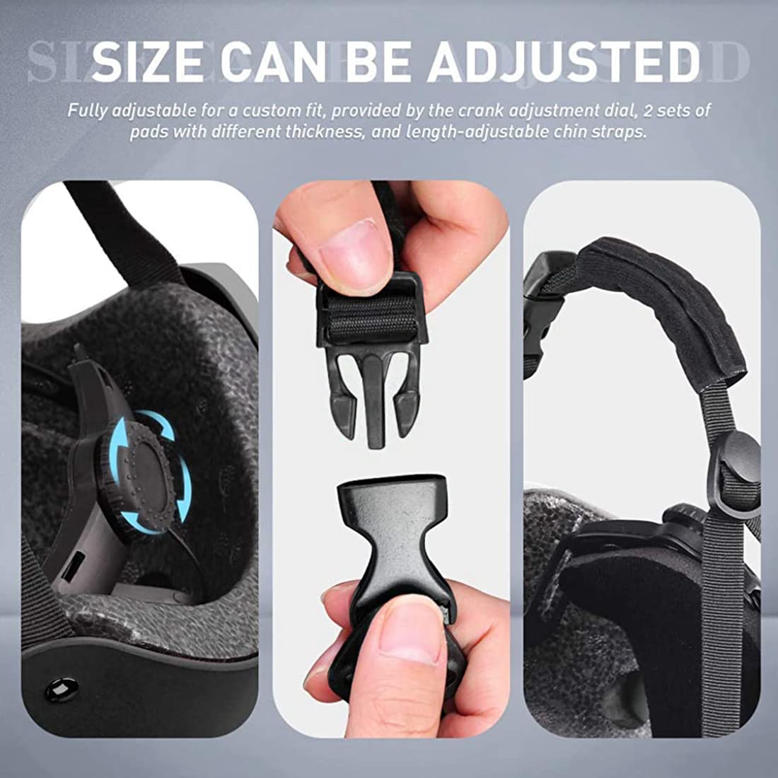 HASTHIP® Adjustable ABS Shell Safety Helmet Protective Suitable for Youth/Adult (Black)