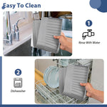 HASTHIP Sink Splash Guard for Kitchen Water with 4x20 in Dry Wet Separation Strip 2PCS