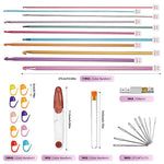 HASTHIP Tunisian Crochet Hooks Set for Afghan Blankets with 11 Sizes 2–8 mm | Aluminum Craft Tools for Beginners