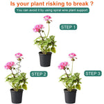 HASTHIP Plant Support Stick for Indoor and Outdoor Planters featuring 6PCS 15.75 in Spiral Metal Stakes