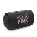 Blackpink Prints Cosmetic Bag Organizer Pencil Box Case Large Capacity Double Zippers Pouch for Blackpink Fans, Fashion Stationary Bag for Women School Girls Boys Gifts