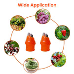 HASTHIP Thumb Cutter for Gardening with 2pcs Stainless Steel Blades and 10pcs Finger Protectors | Efficient Harvesting and Trimming Tool