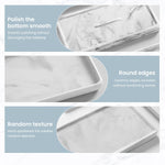 HASTHIP Rectangular Ceramic Vanity Tray for Jewelry and Makeup with Raised Edges | 23.5x9.3cm Marble Organizer