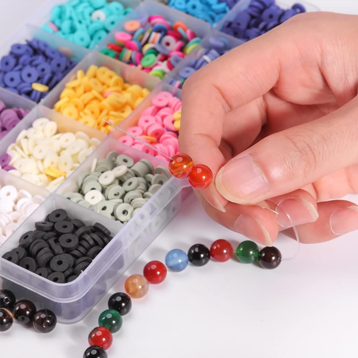 HASTHIP Beading Needles Set for Jewelry Making with 168 pcs tools and big eye design