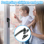 HASTHIP Casement Window Lock Kit for Aluminum Windows with Left Handle and 4 Screws | Grey