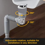 HASTHIP Sink Drain Pipe for Bathroom with 42–96cm Adjustable Length & Flexible Design | Stainless Steel Pop-Up Valve