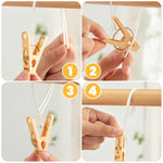 HASTHIP Hanger Clamps for Drying Rod with 7 Holes Featuring Windproof Design | 4Pcs Set