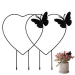 HASTHIP® Metal Plant Support Sticks - 2 Pcs Butterfly Plant Stakes - 12 Inches Plant Garden Stakes - Trellis For Climbing Plants Indoor/Outdoor - Creeper Plant Support for Amaryllis Orchid Lily Rose
