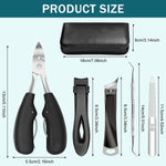 HASTHIP 5-Piece Ingrown Toenail Clipper Set, Stainless Steel Nail Care Tools