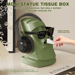 HASTHIP Headphone Stand for Table with 3 in 1 Tissue Box and Glasses Rack 14.5x17x23.5 cm | ABS Body
