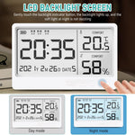 HASTHIP LCD Digital Thermometer Hygrometer for Home and Office with 5 in Backlight Screen | USB Rechargeable Indoor Temperature and Humidity Monitor