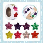 HASTHIP Glitter Star Stickers for Reward Charts 1000 pcs 1 inch Self Adhesive | 8 Colors