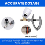 HASTHIP Livestock Syringe for Vaccines with 5ml Adjustable Dose featuring Automatic Repeating Mechanism | Ideal for Cattle Sheep and Pig Injections