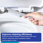 HASTHIP Toilet Brush Kit for Bathroom Cleaning with 3 in 1 Design and Non Abrasive TPR Bristles