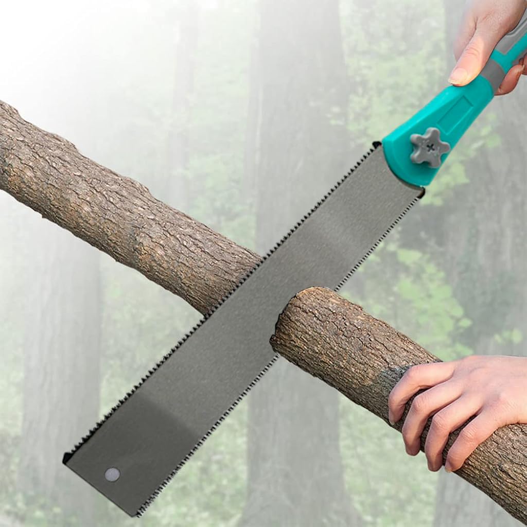 HASTHIP Hand Saw for Woodworking and Gardening featuring Ergonomic Wooden Grip | 17.7 in SK-4 Steel Blade