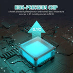 HASTHIP LCD Digital Thermometer Hygrometer for Home and Office with 5 in Backlight Screen | USB Rechargeable Indoor Temperature and Humidity Monitor