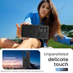 HASTHIP® 6.8" Black Samsung Galaxy S22 Ultra Case with Sliding Camera Protector, MagSafe Compatible Ring Holder, Durable TPU, Anti-Scratch, Hands-Free Stand