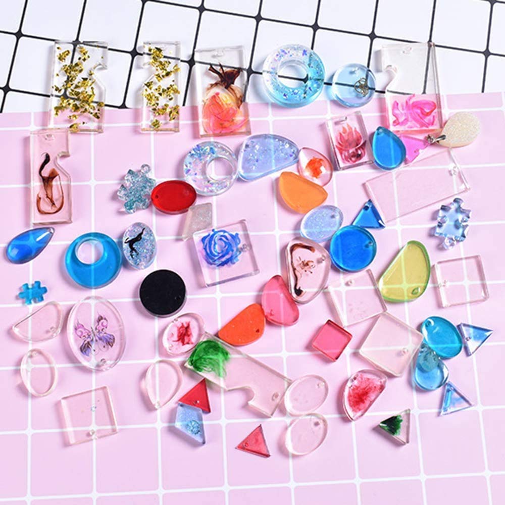 HASTHIP Resin Mould for DIY Jewellery Keychains and Pendants featuring 3 Silicone Pieces | Easy Release and Cleaning for Epoxy Craft Projects