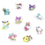 HASTHIP Kawaii Pins for Backpacks featuring 10 Acrylic Cartoon Character Brooches | Cute Kitty Charms for Bags and Jackets