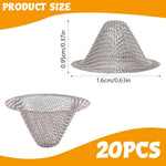 HASTHIP Bong Screens 20 pcs 0.5 inch for Pipe Bowls featuring Cone Shaped Reusable Metal Filters
