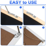 HASTHIP Picture Frame Hanging Kit for Artworks and Photo Walls with 251 pcs Silver Metal Hangers