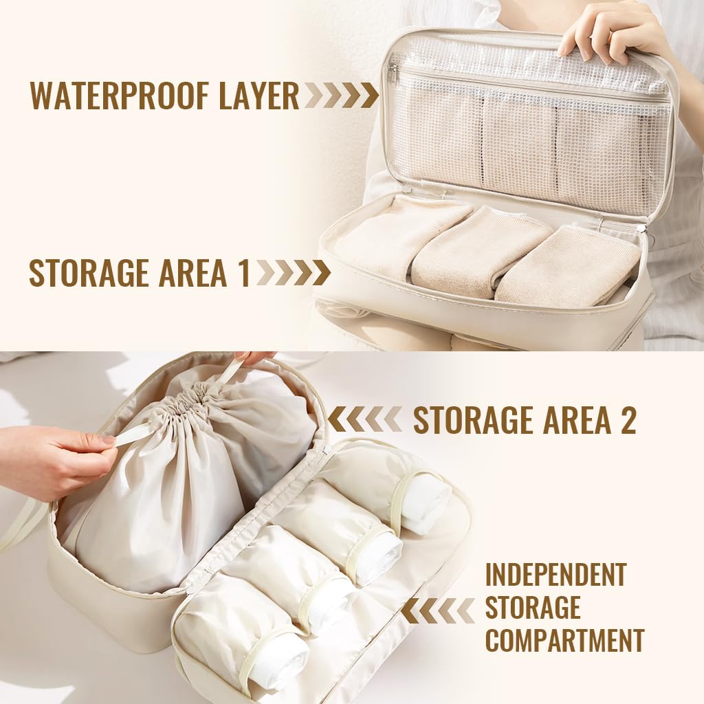 HASTHIP Travel Bra Organizer Pouch for Lingerie & Underwear