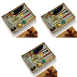 HASTHIP Quill Pen Ink Wax Seal Stamp Gift Set with 5 Nibs and 3 Wax Sticks | Feather & Brass Design