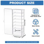 HASTHIP Mini Racing Car Display Box with 8 Compartments and Front Door | Clear 7.5x10.5x26 cm Organizer