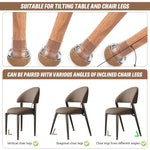 HASTHIP Chair Leg Floor Protector 4pcs for Hardwood Floors with Anti Slip Felt Pads | Transparent Brown Silicone Caps