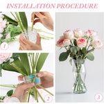 HASTHIP Flower Arrangement Stem Holder for Vase with Spiral Design and Crystal Acrylic Build