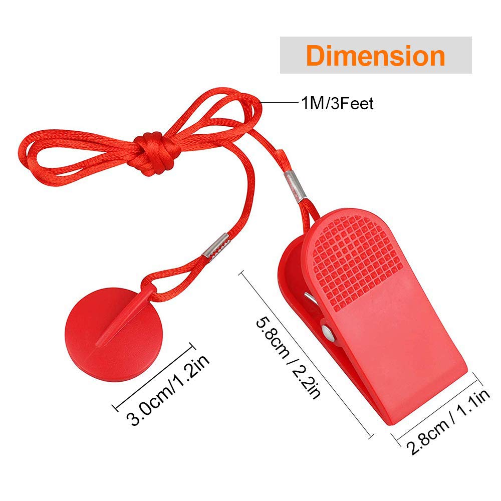 ZIBUYU® Treadmill Magnet Safety Key Universal Treadmill Magnet Key Security Lock Key for Treadmills NordicTrack, Proform, Image, Weslo, Reebok, Epic,