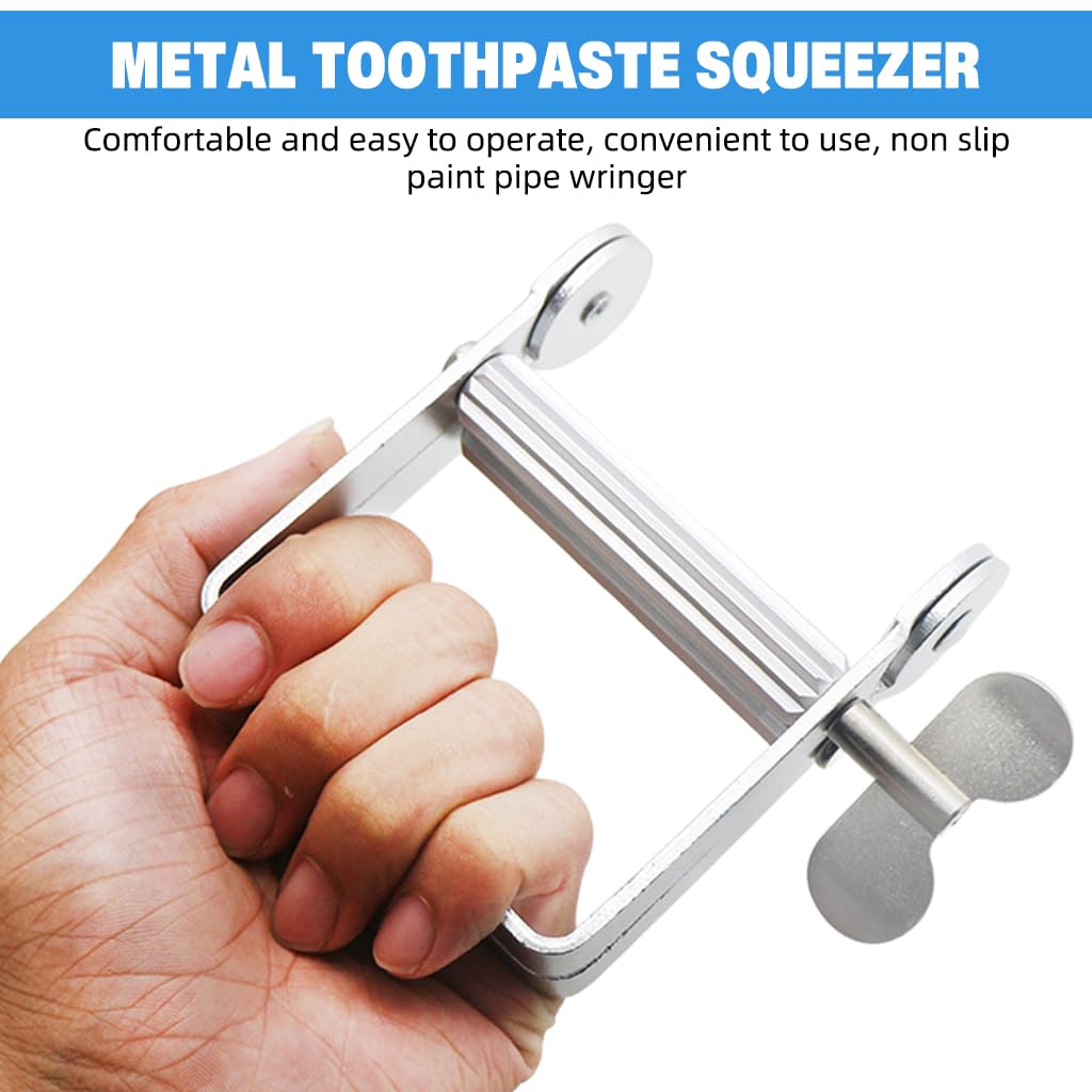 HASTHIP Metal Tube Toothpaste Squeezer for Hair Dye and Creams featuring Roller Mechanism