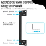 HASTHIP Stainless Steel Door Latch Guard for Outswing Door Security featuring 11 in L‑Shape Plate | Black Lock Shield