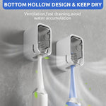 HASTHIP Wall Toothbrush Holder for Bathroom with Dustproof Cover and Clear Window | 6PCS Set