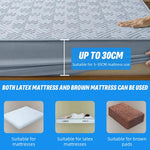HASTHIP Bed Covers Queen Size with Hidden Waterproof Liner 78.7 x 59 in | Quilted Cotton Blue