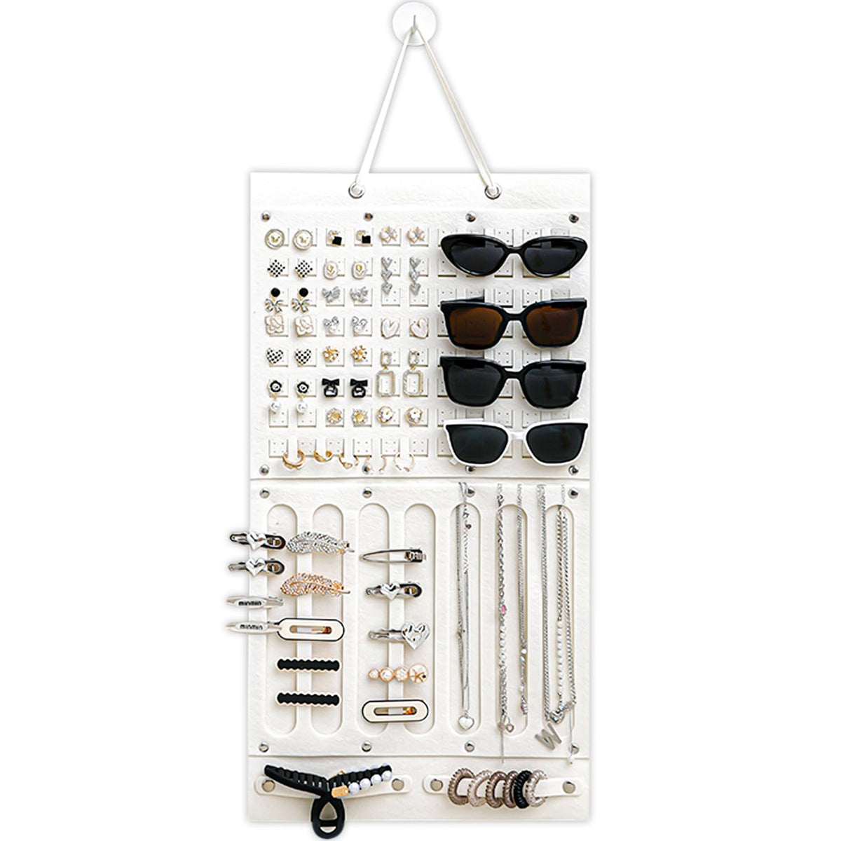 HASTHIP® Hair Bows Holder Organizer, Large Organizer Hanging Bag for Hair Accessories, Earrings, and Jewelry