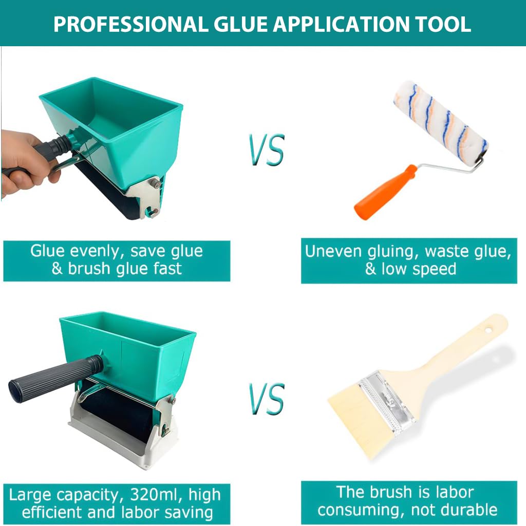 HASTHIP® 320ml Portable Glue Applicator Roller Manual Liquid Glue Saving Applicator Roller