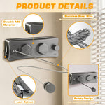 HASTHIP Retractable Clothesline for Indoor and Outdoor Use with Dual Row Design and 16.7 ft Extension