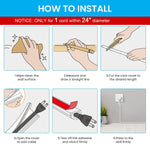 HASTHIP® 6.6ft PVC Cord Cover for Wall Self Adhesive Floor Cord Hider Wall Wire Holder Hider Cuttable Soft Cable Hider Side Open Flexible Wire Cover Cable Covers, for 1 Wire About 0.24" Diameter