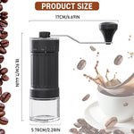 HASTHIP® Coffee Bean Grinder Manual Manual Burr Grinder Moka Pot Espresso Coffee Adjustable Coarse Design Conical Ceramic Burr for Espresso,Pour Over