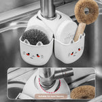HASTHIP Kitchen Sink Organizer for Sponges and Dish Soap | 3Pcs Silicone Hanging Pouches