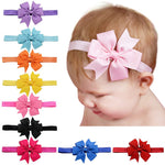 HASTHIP® 10 Piezas Diademas de Satén para Bebé,Lazos Elásticos de Nailon Suave para Recién Nacidos y Niñas Pequeñas,Cintas el Pelo Multicolor,Regalo Navidad y Baby Shower